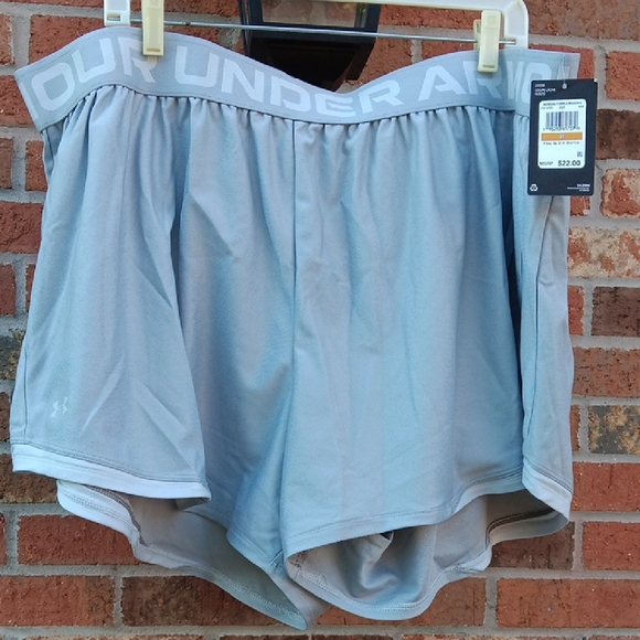 Under Armour Gray Women's Athletic Shorts - Picture 1 of 5